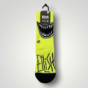 Brand new unopened neon green Billie Eilish socks